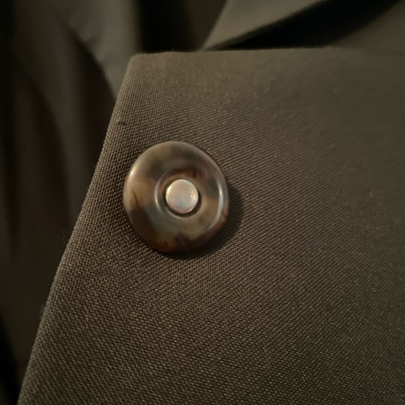 Misses 14 dark green jacket, lucite buttons, unlined, pockets - Picture 11 of 16